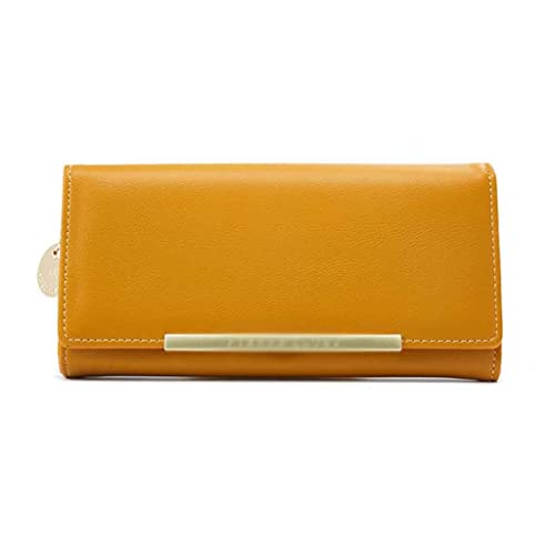 JZFOACHR Lederfrauen viele Abteilungen Frauen Brieftaschen Kartenhalter Geldbörsen weibliche Geldbörsen, Gepäck (c 19 * 9,5 * 3,5) von JZFOACHR