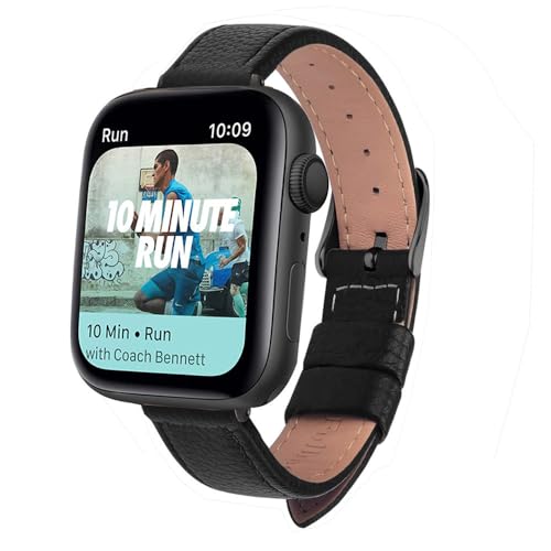 JZFOACHR Lederschlanker Uhrengurt Uhren Band 40mm 44 mm 38 mm 42 mm Serie For7 SE 6 5 4 3 2 1 Frauen Lederband von JZFOACHR