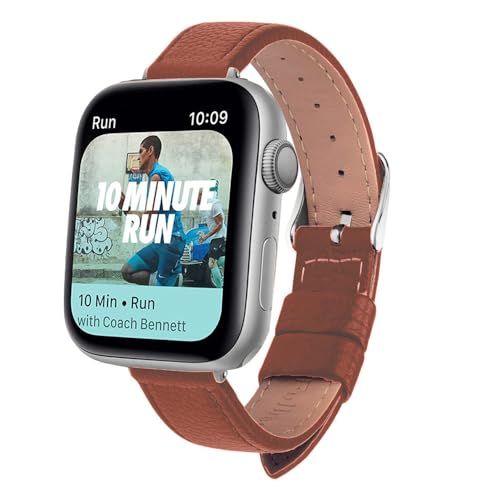 JZFOACHR Lederschlanker Uhrengurt Uhren Band 40mm 44 mm 38 mm 42 mm Serie For7 SE 6 5 4 3 2 1 Frauen Lederband von JZFOACHR