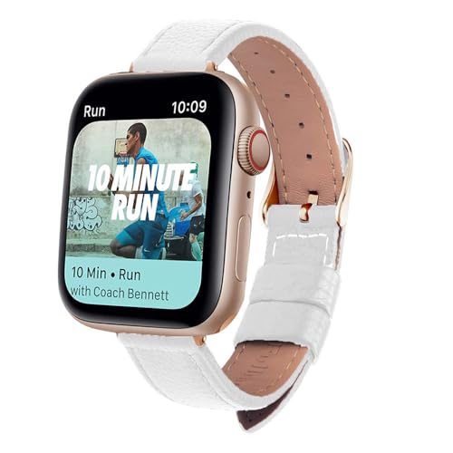 JZFOACHR Lederschlanker Uhrengurt Uhren Band 40mm 44 mm 38 mm 42 mm Serie For7 SE 6 5 4 3 2 1 Frauen Lederband von JZFOACHR