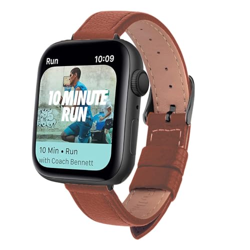 JZFOACHR Lederschlanker Uhrengurt Uhren Band 40mm 44 mm 38 mm 42 mm Serie For7 SE 6 5 4 3 2 1 Frauen Lederband von JZFOACHR