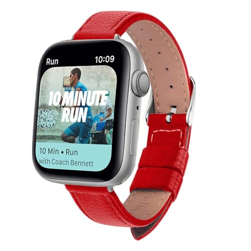 JZFOACHR Lederschlanker Uhrengurt Uhren Band 40mm 44 mm 38 mm 42 mm Serie For7 SE 6 5 4 3 2 1 Frauen Lederband von JZFOACHR