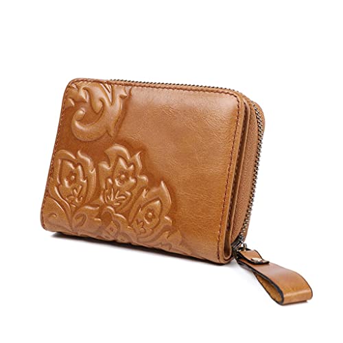 JZFOACHR Mode Frauen Brieftaschen Echtes Leder Reißverschluss weiblicher Kartenhalter Geldbeutel Brieftasche, Gepäck (e) von JZFOACHR