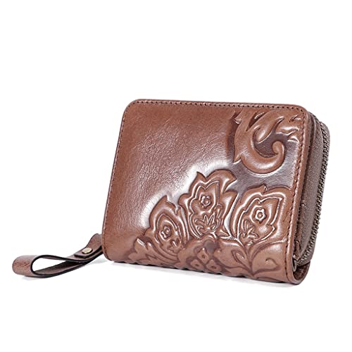 JZFOACHR Mode Frauen Brieftaschen Echtes Leder Reißverschluss weiblicher Kartenhalter Geldbeutel Brieftasche, Gepäck (e) von JZFOACHR