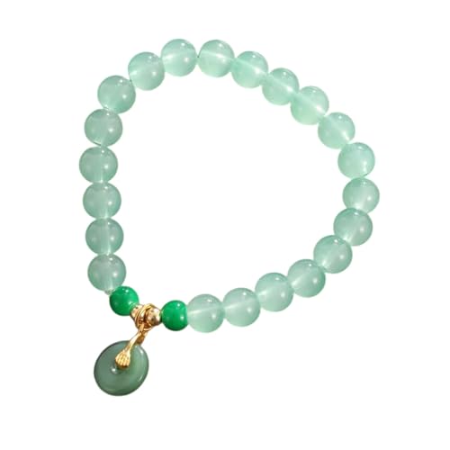 JZFOACHR Neues 2025 Ankunft Klassiker Imitation White Jade Stone Perlen Frieden Jade Anhänger Tricolor Armband für Frauen chinesische ethnische Armbänder mit für Sie Accessoires Trendy Creative Gift von JZFOACHR