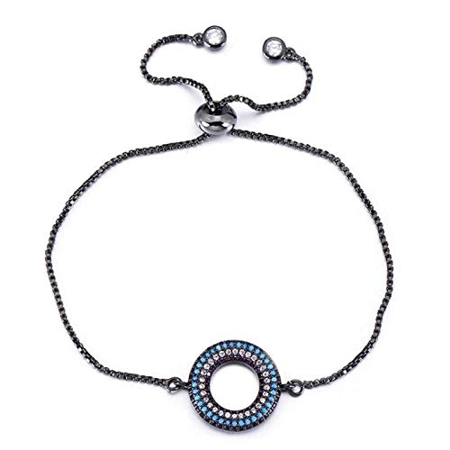 JZFOACHR Runde Charmearmband Frauen Rosenfarben Verstellbare Kette Zirkonkristallarmband Frauen JZFOACHR Runde Charmearmband Frauen Rosenfarben Verstellbare Kette Zirkonkristallarmband Frauen von JZFOACHR