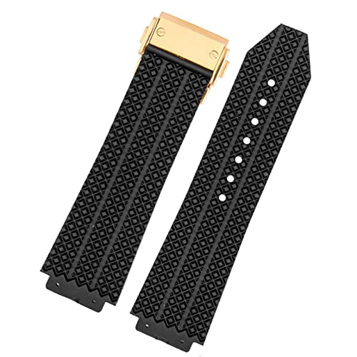 JZFOACHR Schauen Sie sich Band für Silicon 25 * 19mm wasserdichte Männer Watch -Gurt -Ketten -Uhrzubehör Gummis -Uhr -Armband von JZFOACHR