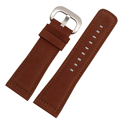JZFOACHR Stilvolle und elegante Uhrengurte für Männer Frauen, Doppelschicht Cowhide Watchband -Armband Pin Schnalle Watch Armband Klassische Ersatzuhr Band von JZFOACHR