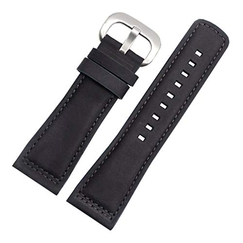 JZFOACHR Stilvolle und elegante Uhrengurte für Männer Frauen, Doppelschicht Cowhide Watchband -Armband Pin Schnalle Watch Armband Klassische Ersatzuhr Band von JZFOACHR