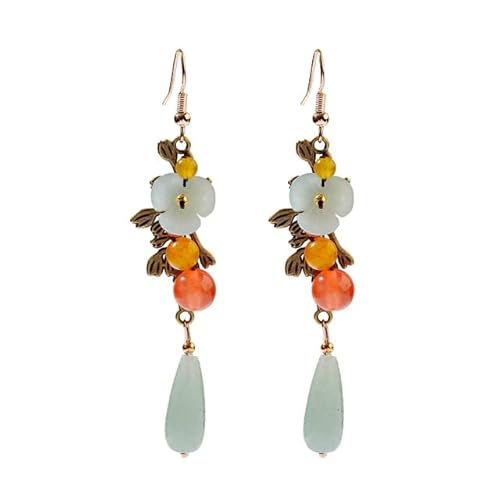 Ohrringe, Frauenohrringe, lange einfache Ohrring Hanfu Chinesische Vintage -Bolzen Ringe Ohrringe für Frauen Anhänger Schmuck Alte Naturstein Pendientes ungewöhnlich Ohrringe, Frauenohrringe, lange einfache Ohrring Hanfu Chinesische Vintage -Bolzen Ringe Ohrringe für Frauen Anhänger Schmuck Alte Naturstein Pendientes ungewöhnlich von JZFOACHR