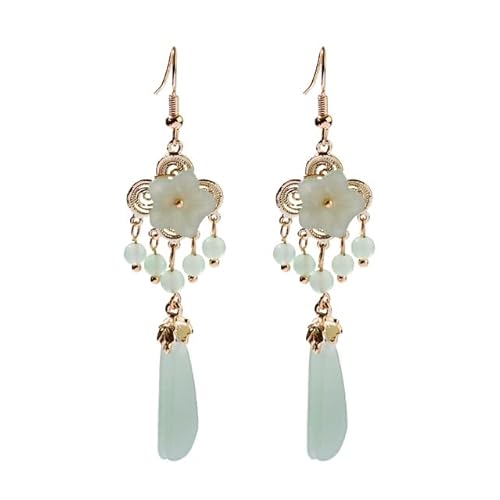 Ohrringe, Frauenohrringe, lange einfache Ohrring Hanfu Chinesische Vintage -Bolzen Ringe Ohrringe für Frauen Anhänger Schmuck Alte Naturstein Pendientes ungewöhnlich Ohrringe, Frauenohrringe, lange einfache Ohrring Hanfu Chinesische Vintage -Bolzen Ringe Ohrringe für Frauen Anhänger Schmuck Alte Naturstein Pendientes ungewöhnlich von JZFOACHR