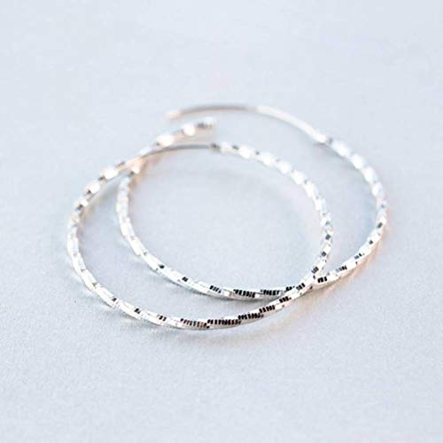 Ohrringe für Frauen, S925 großer Reifen weibliche koreanische Mode große Reifenohrringe Edelohrringe4.5 cm von JZFOACHR