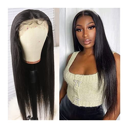Perücke 30 Zoll Highlight gefärbte Spitze vordere Perücken 180% Dichte Straight Human Hair Perücken vorgezogen Ombre Honig Blonde Spitze Frontalperücke für Frauen Bob Grey Perücken für Frauen (22 Zoll von JZFOACHR