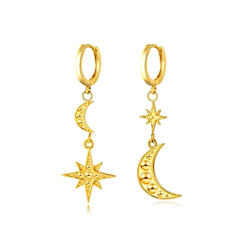 Star Moon Hoop Ohrringe exquisite Knorpelstichringe für Frauen Schmuck Pendientes Star Moon Hoop Ohrringe exquisite Knorpelstichringe für Frauen Schmuck Pendientes von JZFOACHR