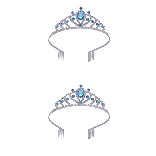 Strass -Kopfstück 2pcs Strass Tiaras Vintage Crowns Stirnbänder Kinder Prinzessin Haarband Schmuck Braut Haarzubehör für Frauen Mädchen Braut Kopfstücke von JZFOACHR