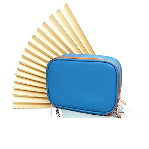 Toilettenbeutel Feste Frauen Make -up -Beutel Reißverschluss großer Kosmetiktasche Reise Make -up TOILTARY Bag Female WASSION KOSMETISCHE SABE (Blau) von JZFOACHR