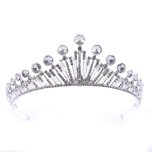 Weihnachten Prinzessin Crystal Tiara Krone mit Kamm Frauen Mädchen Cosplay Party Braut Hochzeit Haarschmuck Stirnband Silber von JZFOACHR