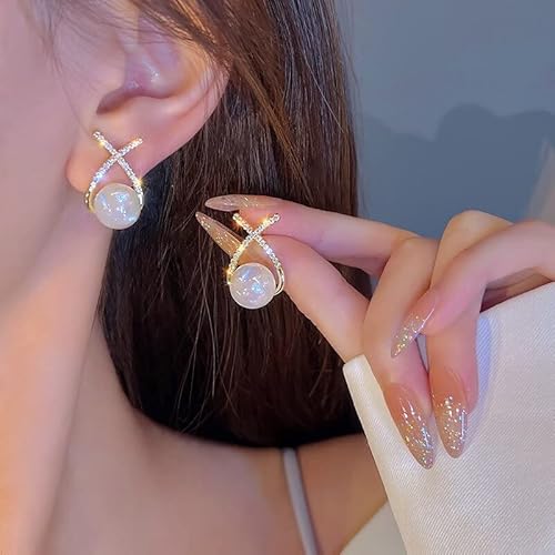Zirkon eingebrauchtes brillantes Herz Perlenohrringe für Frauen Hochzeit Schmuck Geburtstag Zirkon eingebrauchtes brillantes Herz Perlenohrringe für Frauen Hochzeit Schmuck Geburtstag von JZFOACHR