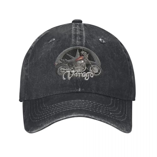 JZGESOM Virago XV 1100 Motorfiets Grafisch Demin Trucker Hut Outdoor Adventures Cap Damen Baseballkappe Herren von JZGESOM