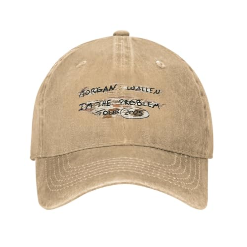 Morgan Wallen Singer Tour 2025 Baseballkappe Merch für Unisex I'm The Promlem Concert Verstellbarer Trucker-Hut von JZGESOM