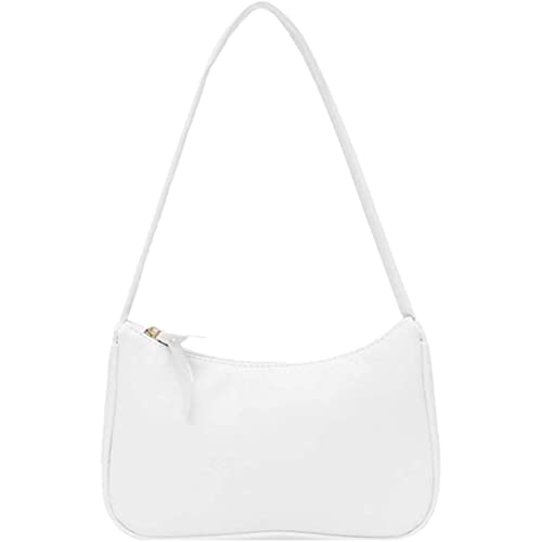 JZLEJC Retro PU -Leder -Umhängetasche von Frauen, Mode -Unterarmhandtasche, weiß JZLEJC Retro PU -Leder -Umhängetasche von Frauen, Mode -Unterarmhandtasche, weiß von JZLEJC