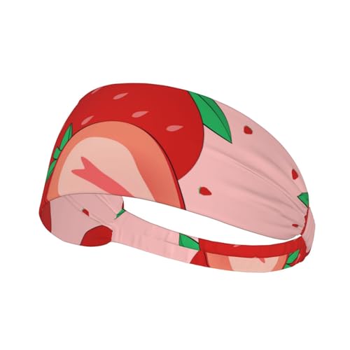 JZQZH Cartoon-Erdbeer-Sport-Stirnband, hochelastisch, atmungsaktiv, leicht und langlebig, für Laufen, Fitness, Yoga, Radfahren JZQZH Cartoon-Erdbeer-Sport-Stirnband, hochelastisch, atmungsaktiv, leicht und langlebig, für Laufen, Fitness, Yoga, Radfahren von JZQZH