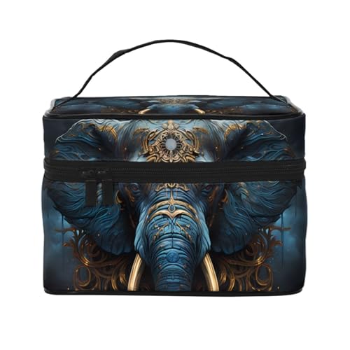 JZQZH Eerie Elephant tragbare Kosmetiktasche, personalisierter Aufbewahrungs-Organizer für Reisen, Camping, Hotels und lange Reisen von JZQZH