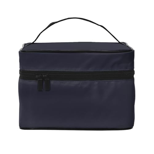 JZQZH Einfarbige, schwarze tragbare Kosmetiktasche, personalisierter Aufbewahrungs-Organizer für Reisen, Camping, Hotels und lange Reisen von JZQZH