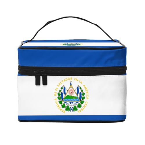 JZQZH El Salvador Tragbare Kosmetiktasche, personalisierter Aufbewahrungs-Organizer für Reisen, Camping, Hotels und Fernreisen von JZQZH