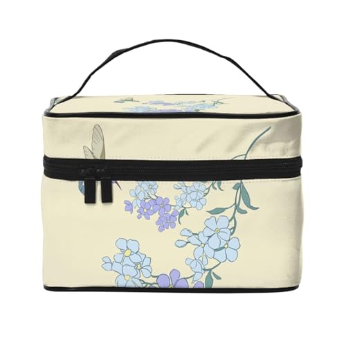 JZQZH Fresh Orchids tragbare Kosmetiktasche, personalisierter Aufbewahrungs-Organizer für Reisen, Camping, Hotels und lange Reisen von JZQZH
