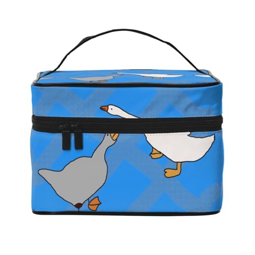 JZQZH Gray Goose Tragbare Kosmetiktasche, personalisierter Aufbewahrungs-Organizer für Reisen, Camping, Hotels und lange Reisen von JZQZH