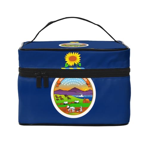 JZQZH Kansas tragbare Kosmetiktasche mit Staatsflagge, personalisierter Aufbewahrungs-Organizer für Reisen, Camping, Hotels und Fernreisen von JZQZH