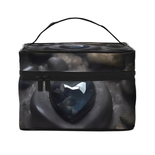 JZQZH Mysterious Love Stone tragbare Kosmetiktasche, personalisierter Aufbewahrungs-Organizer für Reisen, Camping, Hotels und Fernreisen von JZQZH