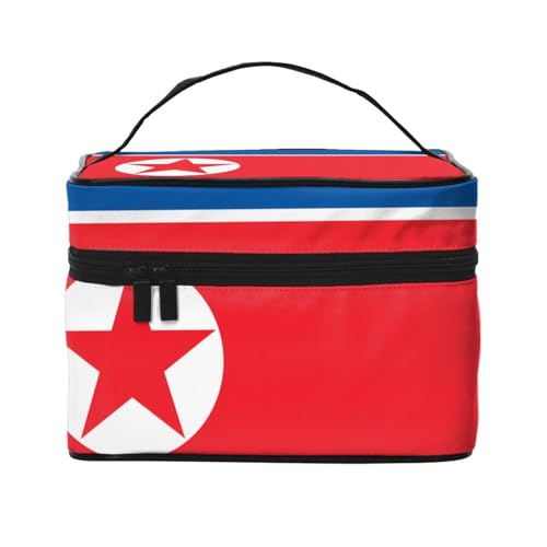 JZQZH Tragbare Kosmetiktasche mit koreanischer Flagge, personalisierter Aufbewahrungs-Organizer für Reisen, Camping, Hotels und Fernreisen von JZQZH