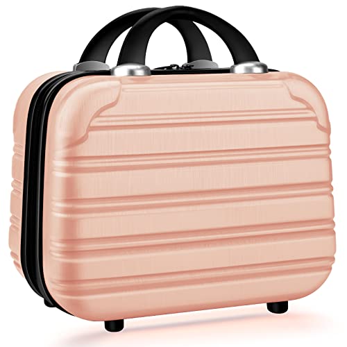 33 cm Make-up-Koffer aus PC-ABS-Kunststoff, Hartschalen-Make-up-Tasche, Organizer für Mädchen, Reisen, Aktivitäten im Freien, Pink, modisch von JZRTravel