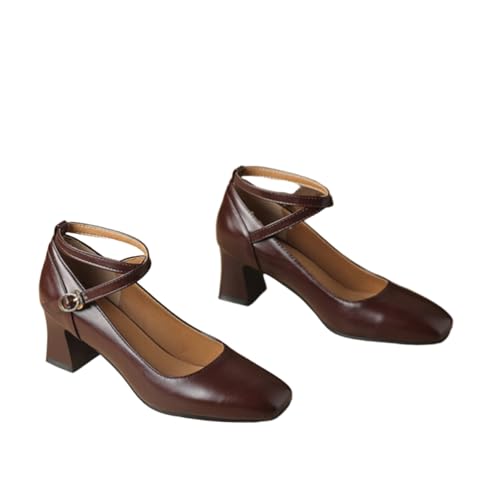 JZWBLDS Frauen Quadratische Zehe Retro Pumps Gekreuzte Knöchelriemen Hochzeit Party Kleid Schuhe Chunky Block Heels Büro Absätze,Braun,38 EU JZWBLDS Frauen Quadratische Zehe Retro Pumps Gekreuzte Knöchelriemen Hochzeit Party Kleid Schuhe Chunky Block Heels Büro Absätze,Braun,38 EU von JZWBLDS