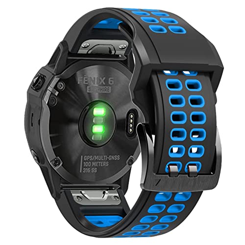 22mm 26mm Quickfit Watch Strap für Phönix 7 Phönix 6 7x 5 5 Plus Forerunner 935 945 Schnellveröffentlichung Silikon Watch Armband, 22mm Fenix 5 5Plus, A von JZWCHQ