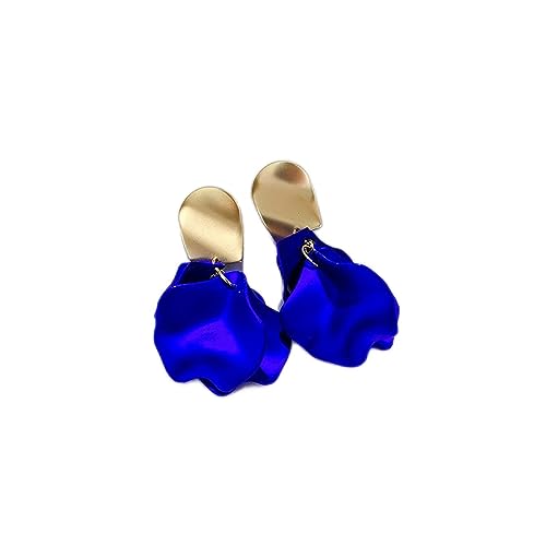 Aussage Acrylblütenblüte lange Ohrringe für Frauen unregelmäßige geometrische Emaille Mode Drop High-End-Ohrringe von JZWCHQ