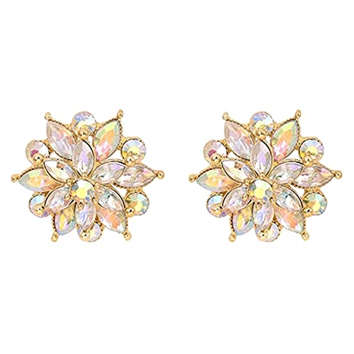 Damen süße und charmante Blumenohrringe Luxus Zirkon Kristallohrringe Hochzeit Schmuck Frauen Ohrringe Ohrringe von JZWCHQ