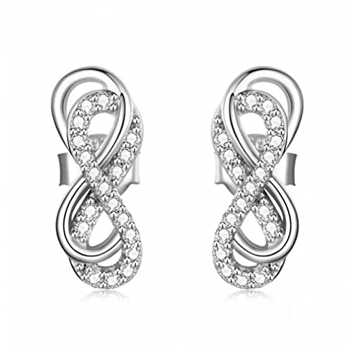 Doppelend Infinity Symbol Ohrringe für Frauen schillernde Stein Geometrische Ohrringe Schmuck Geschenk von JZWCHQ