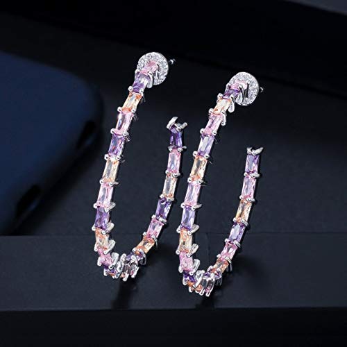 Große runde Schleifenform Kubikzirkon gepflasterte gelbe Reifen Ohrringe für Frauen Schmuck Große runde Schleifenform Kubikzirkon gepflasterte gelbe Reifen Ohrringe für Frauen Schmuck von JZWCHQ