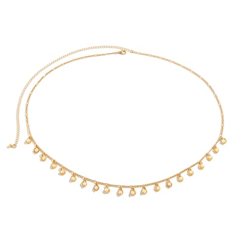 Halskette für Womepersonalisierte charmante Goldfarbe Jakobsmuschel Muschel Imitatiobeden Gürtel Taille Chaitrend Beach Bikini Körperschmuck Geschenke von JZWCHQ
