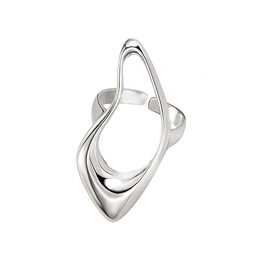Hollow Teardrop Statement Ring für Frauen Mädchen Gold plattiert Mode Geometrisch Einfache verstellbare Open Wrap Knuckle Finger Ringe Komfort Fit Minimalist einzigartige schicke Schmuck Geschenk für von JZWCHQ
