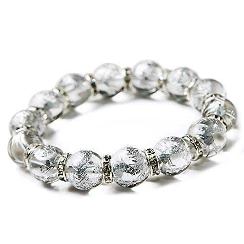 JZWCHQ 10 mm natürlicher weißer Quarz Silber Drache geschnitzt kristallklarer runde Perlen Frauen Armband AAAA von JZWCHQ