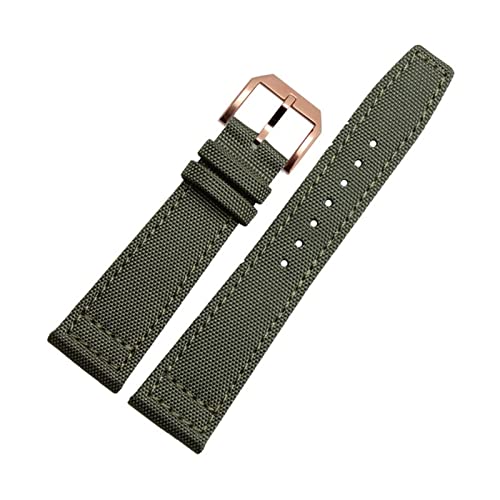 JZWCHQ 20mm Uhrengurte für IWC Pilot Portugiesische Portofino Nylon Canvas Watchbänder grün blau grau schwarze Uhrenbänder Bänder Armbänder Armbänder von JZWCHQ