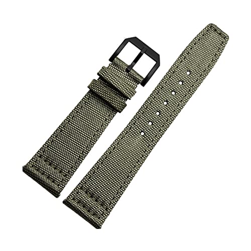 JZWCHQ 20mm Uhrengurte für IWC Pilot Portugiesische Portofino Nylon Canvas Watchbänder grün blau grau schwarze Uhrenbänder Bänder Armbänder Armbänder von JZWCHQ