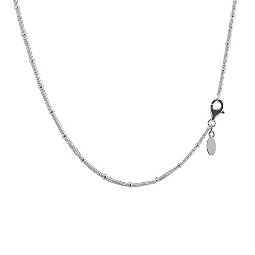 JZWCHQ 3 Arten von kleinen Perlenbasis langkettige Halsketten für Frauen Mode Silber 925 Schmuck Roségold & Golden Shine Frauen Halsketten von JZWCHQ