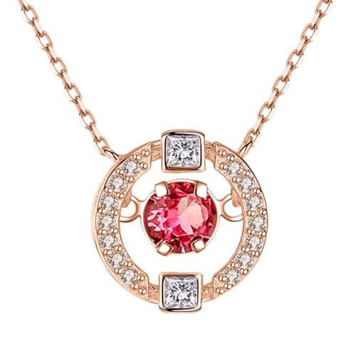 JZWCHQ 925 Farbketten Diamantanhänger für Frauen weiß und rot blau Topaz Edelstein Schmuckanhänger in China hergestellt von JZWCHQ