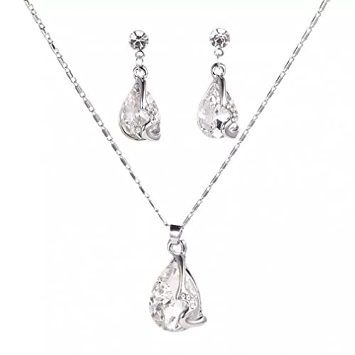 JZWCHQ 925 Halskette Ohrringe Damen, Schmuck, Hochzeit/Engagement feiner Schmuck Set JZWCHQ 925 Halskette Ohrringe Damen, Schmuck, Hochzeit/Engagement feiner Schmuck Set von JZWCHQ