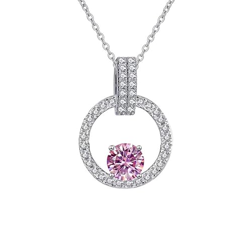 JZWCHQ 925 Sterling Silber Anhänger für Frauen Schmuck Moissanit Diamond Halskette mit Setting Moissanitstein von JZWCHQ